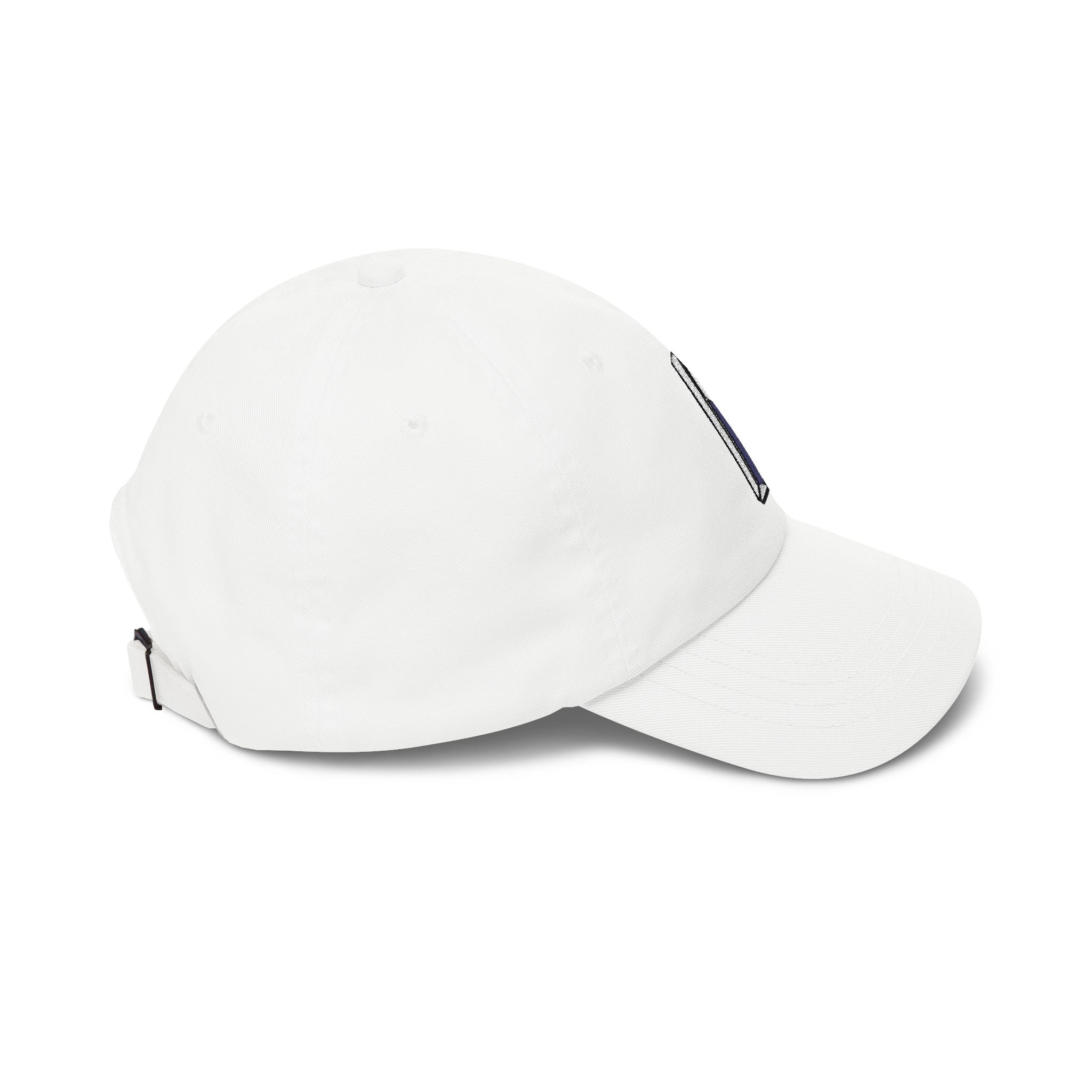 Minimal 3D Letter Dad Cap — White Embroidered 'S' Baseball Hat