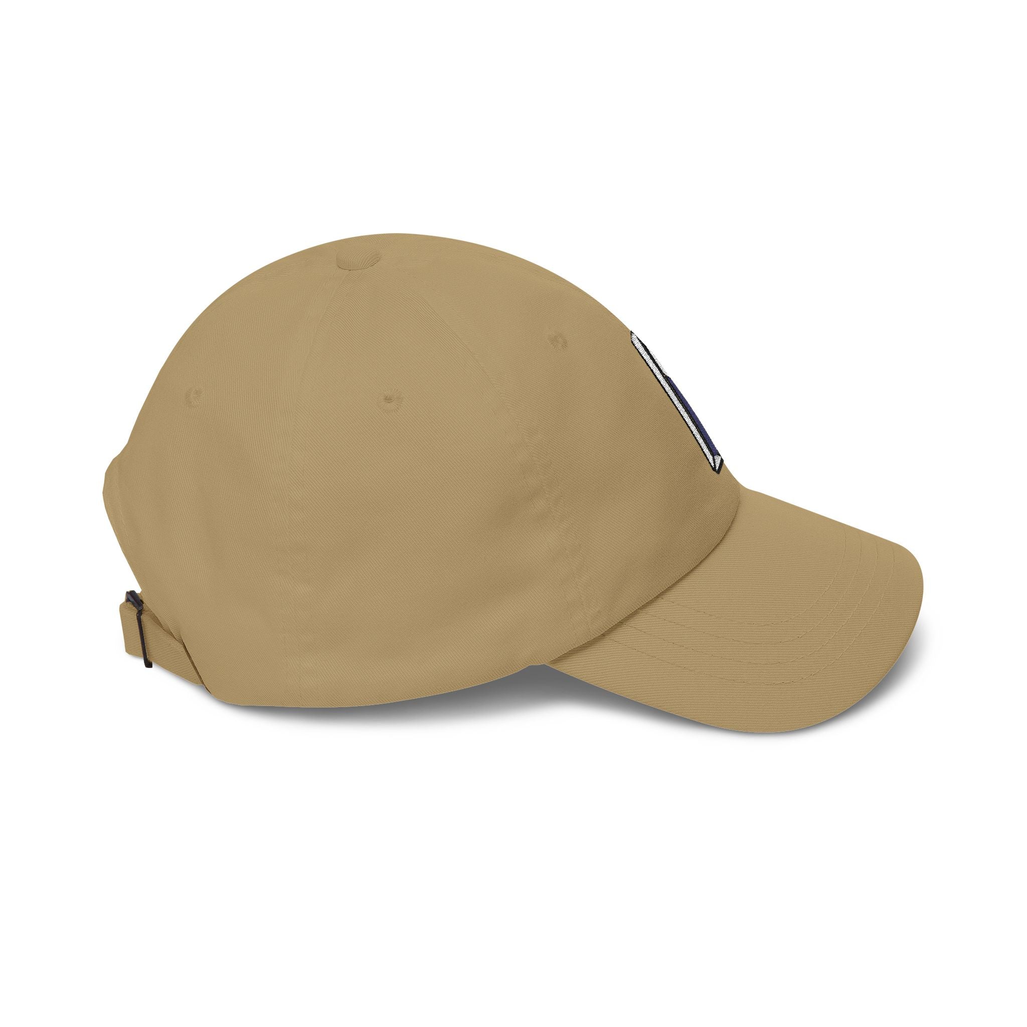 Minimal 3D Letter Dad Cap — White Embroidered 'S' Baseball Hat