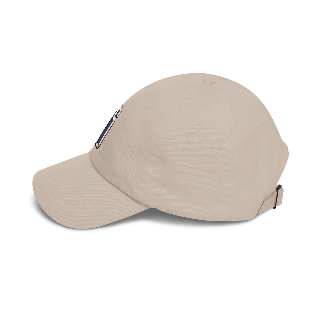 Minimal 3D Letter Dad Cap — White Embroidered 'S' Baseball Hat