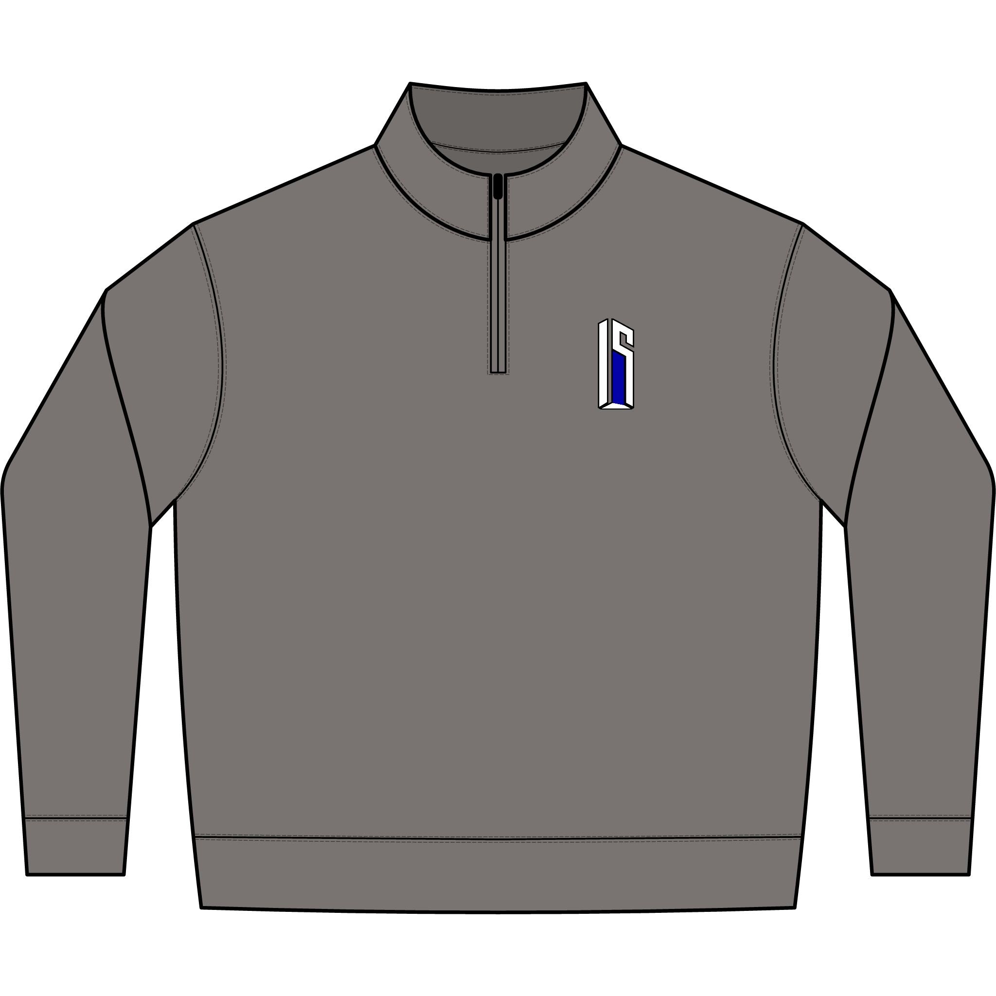 Inner State Graphic Half-Zip Sweatshirt