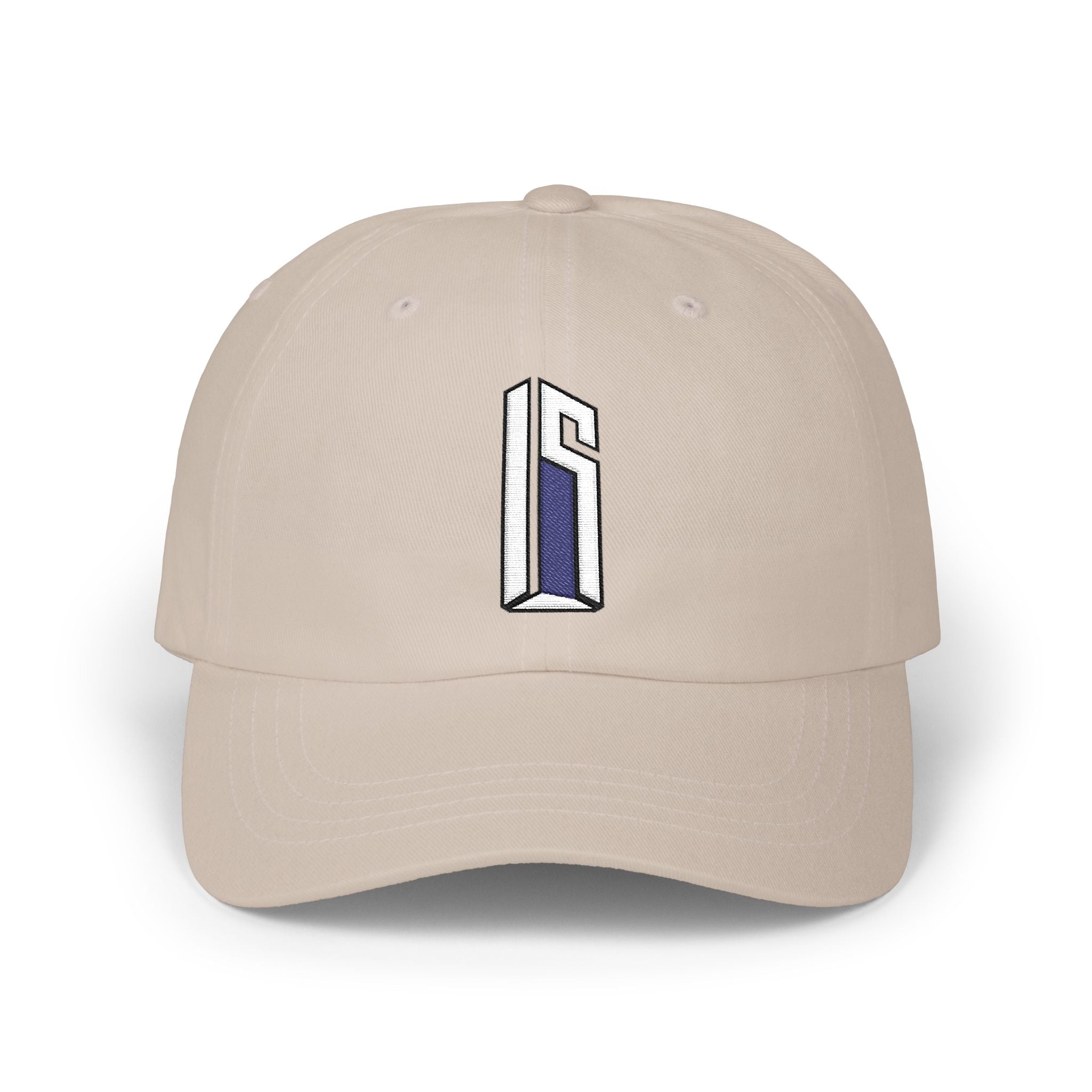Minimal 3D Letter Dad Cap — White Embroidered 'S' Baseball Hat