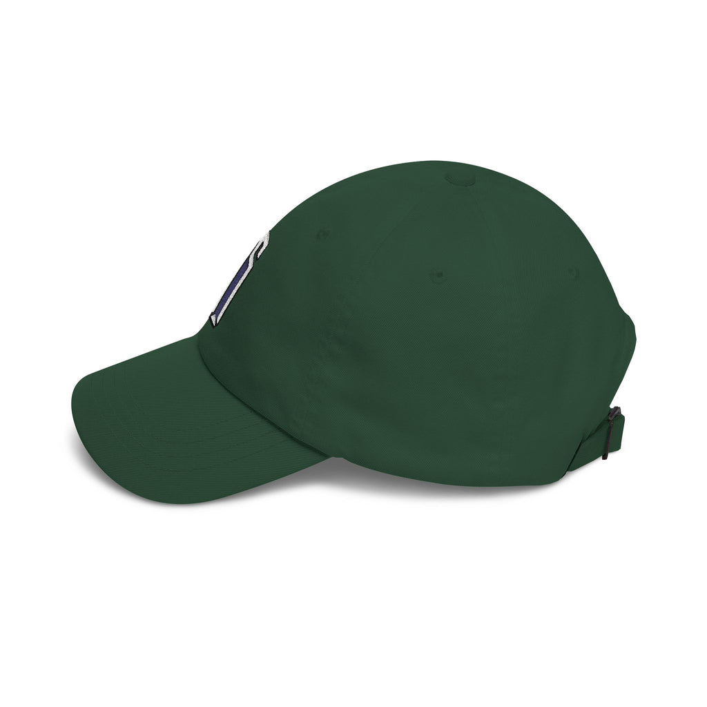 Minimal 3D Letter Dad Cap — White Embroidered 'S' Baseball Hat