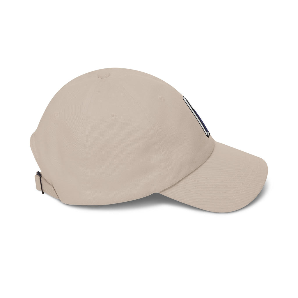 Minimal 3D Letter Dad Cap — White Embroidered 'S' Baseball Hat