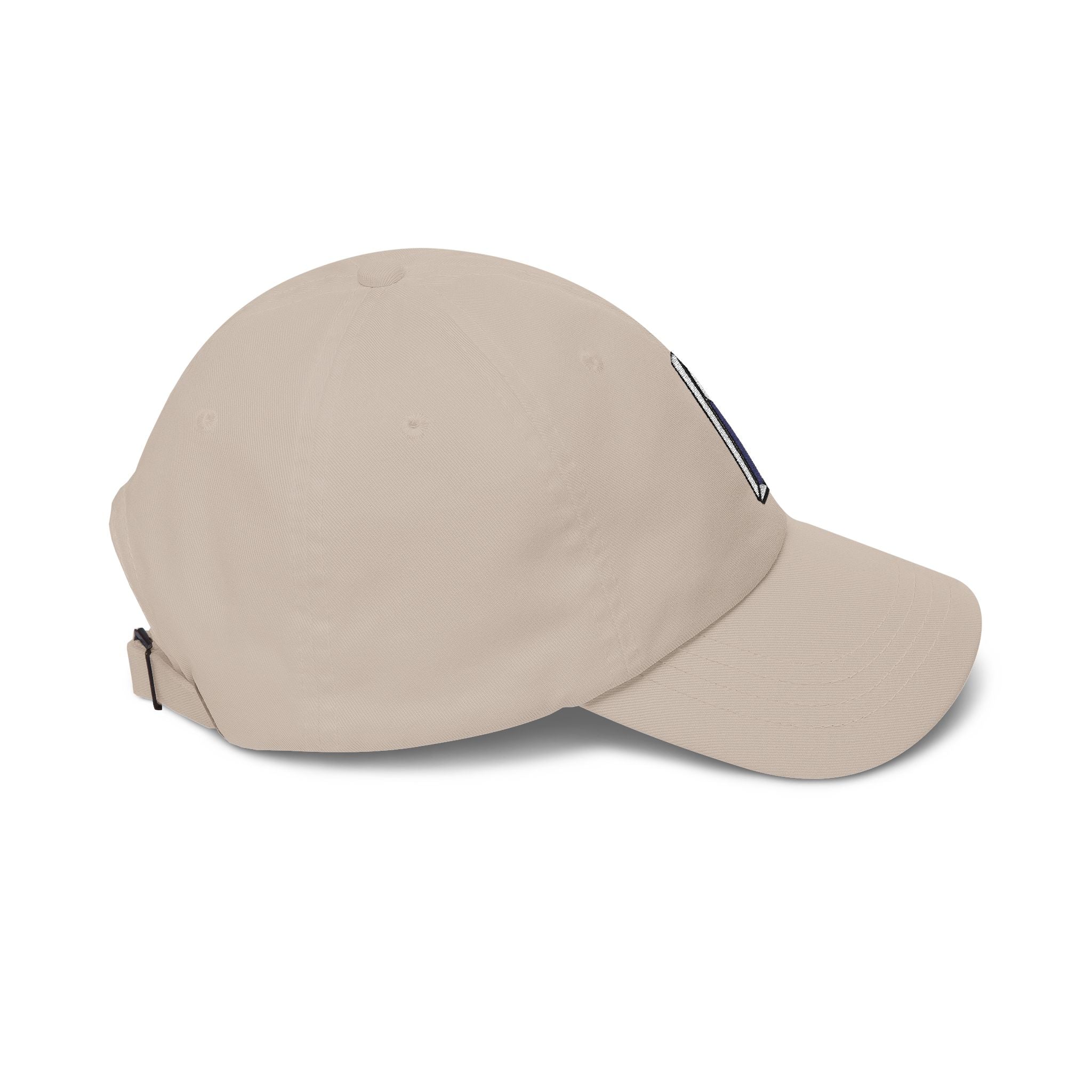 Minimal 3D Letter Dad Cap — White Embroidered 'S' Baseball Hat