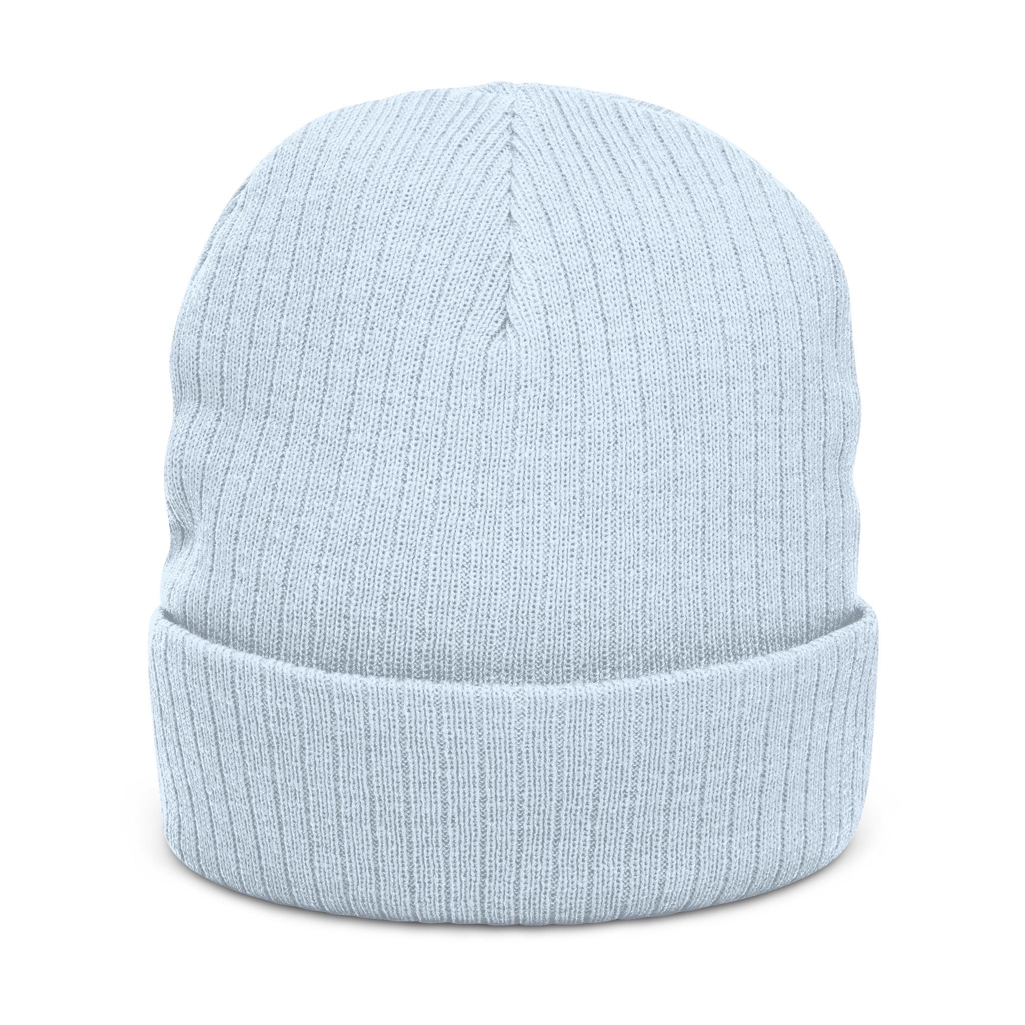 Embroidered Ribbed Beanie — Inner State Logo Knit Hat