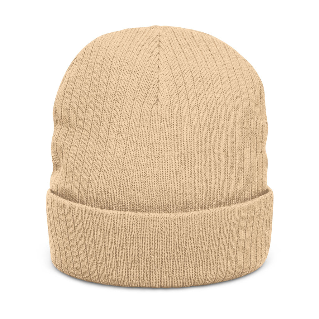 Embroidered Ribbed Beanie — Inner State Logo Knit Hat