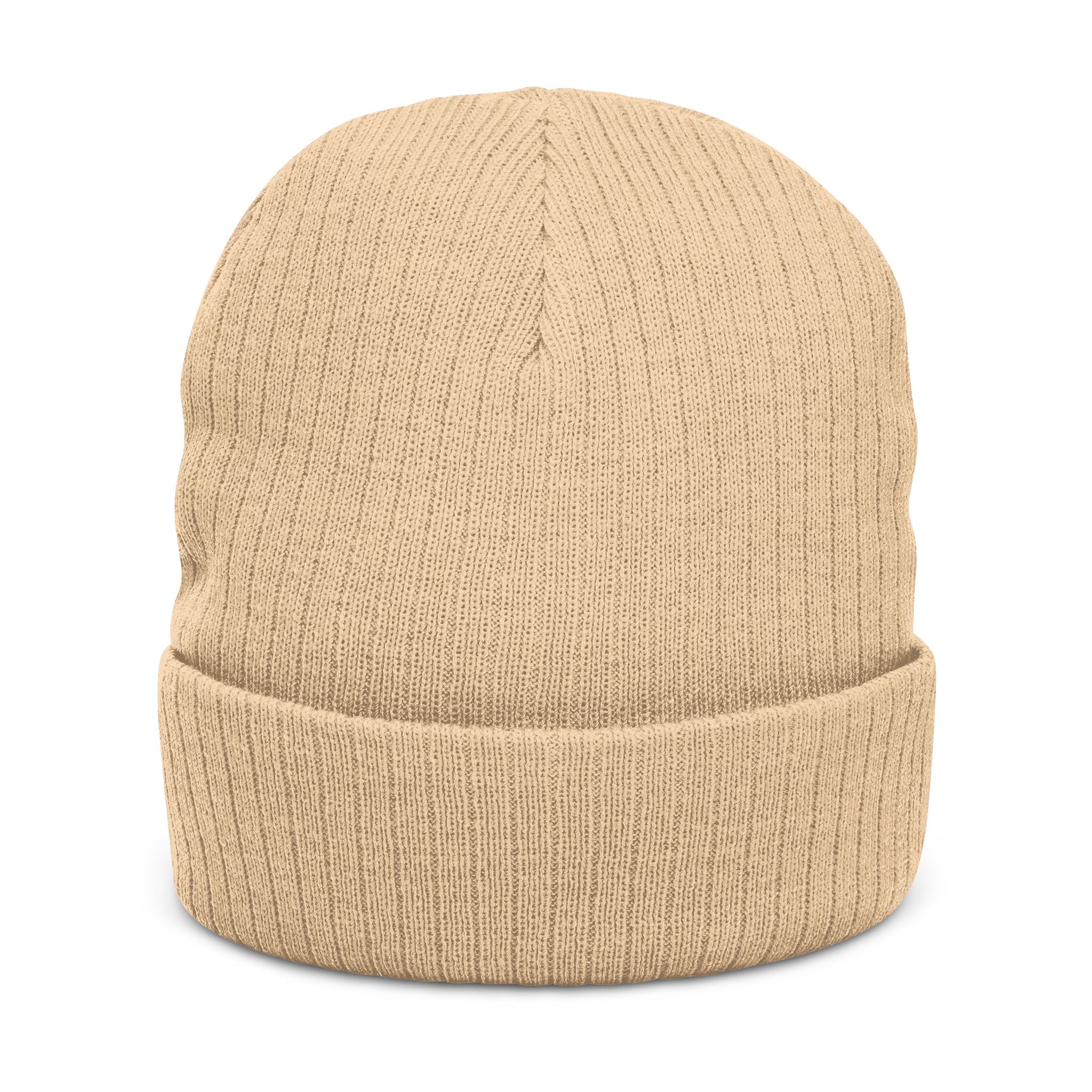 Embroidered Ribbed Beanie — Inner State Logo Knit Hat