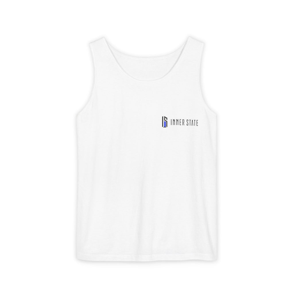 Inner State Graphic Tank Top — Artistic Microphone & Moon Design