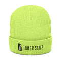 Embroidered Ribbed Beanie — Inner State Logo Knit Hat
